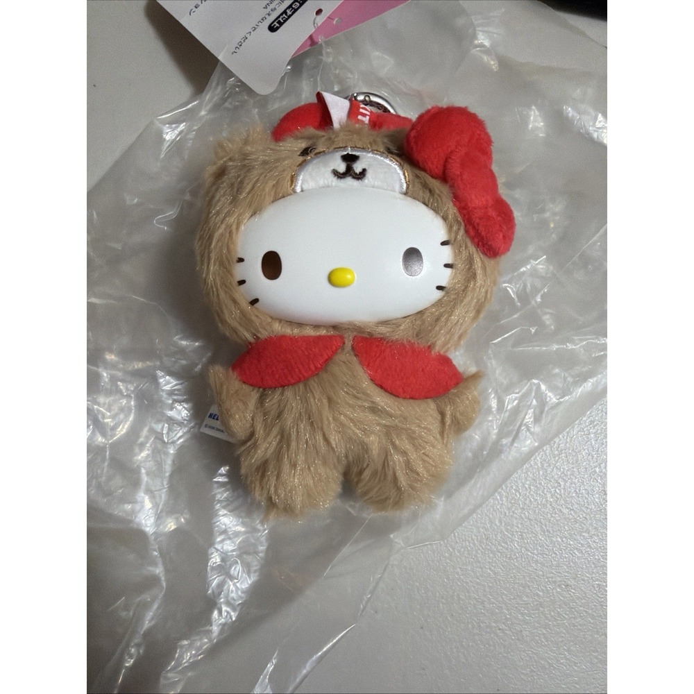 US Seller Hello Kitty Tiny Chum Bear Costume Plush Keychain Nakajima Japan Mini